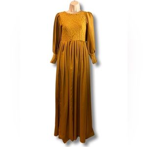 Girls 14 Handmade Mii Estilo gold dress